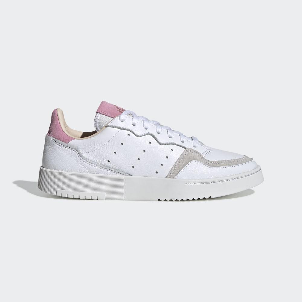 Adidas Women's Supercourt Originals Shoes White/Pink Ireland EF9219